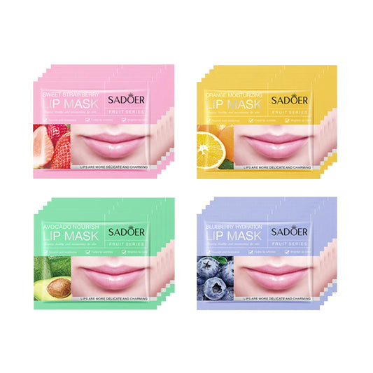 SADOER- 20Pcs Fruit Moisturizing Collagen Lip  Hydrating Mask